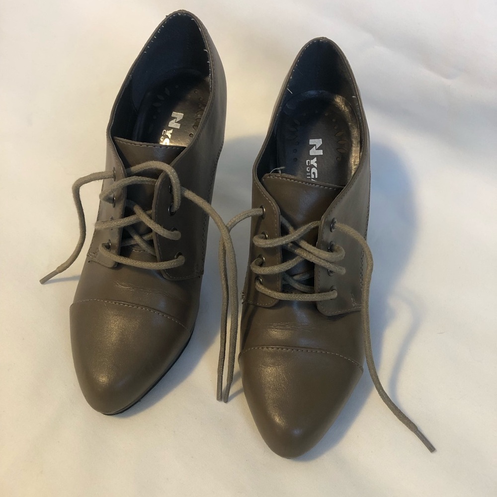 Women's Brown Lace-Up Heels